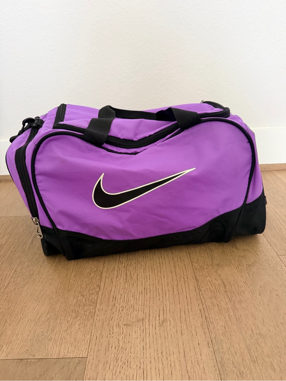 Nike Purple and Black Small Duffel Shoulder Bag